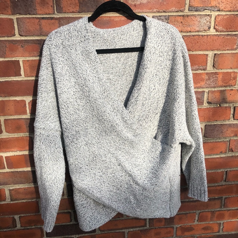 Wrap knit sweater